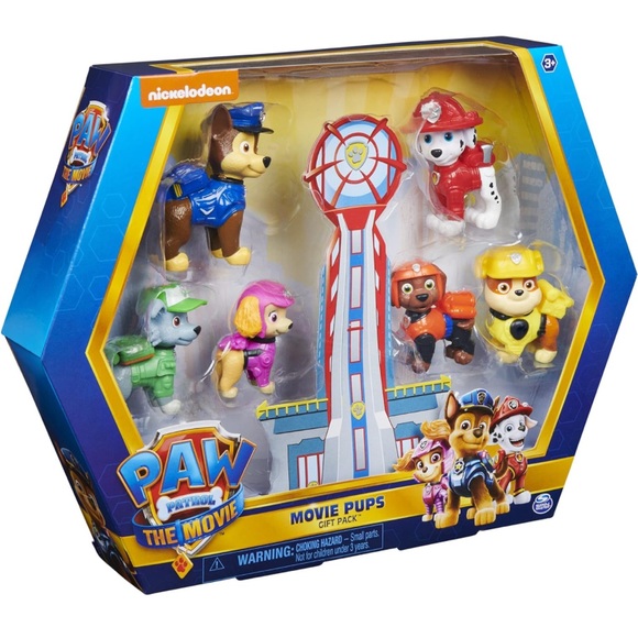Paw Patrol, Movie Pups Gift Pack with 6 Collectible Toy Figures, Kids Toys new - Picture 2 of 8
